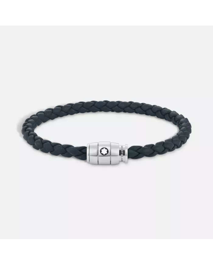Bracelet medium, cuir souple, bleu d’Avio