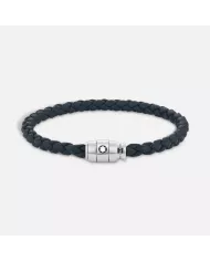 Bracelet medium, cuir souple, bleu d’Avio