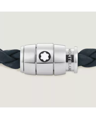 Bracelet medium, cuir souple, bleu d’Avio
