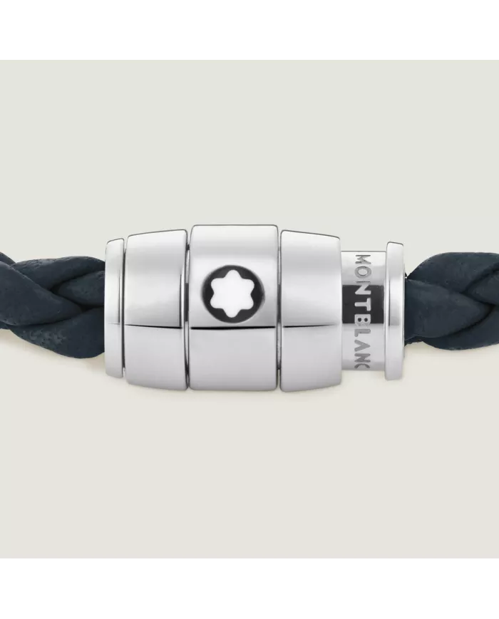 Bracelet medium, cuir souple, bleu d’Avio