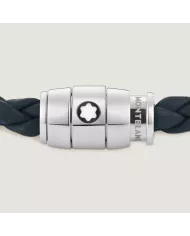 Bracelet medium, cuir souple, bleu d’Avio