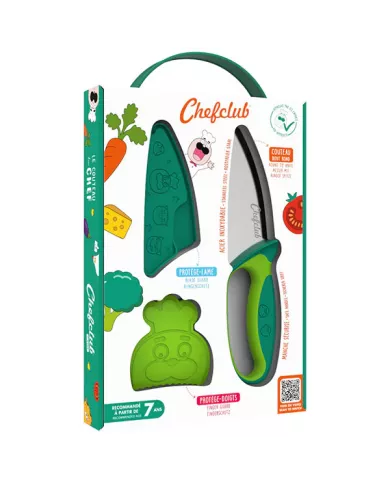 Couteau vert Chefclub Kids