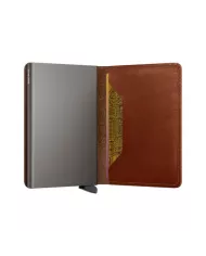 Secrid - Porte-cartes de crédit en cuir Slim Texano Saddle