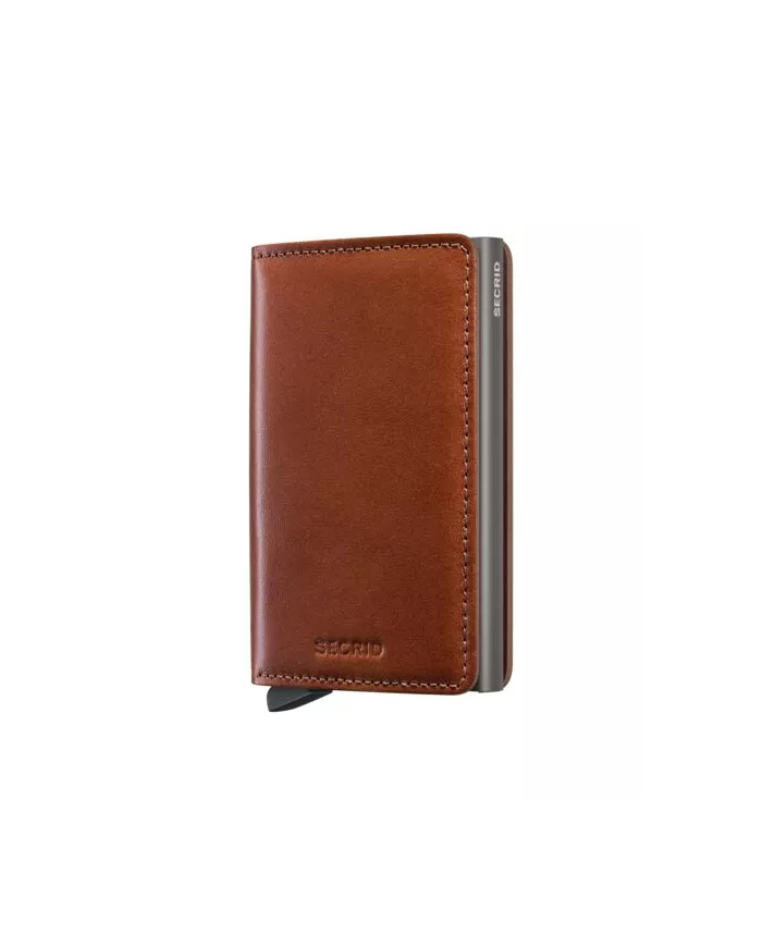 Secrid - Porte-cartes de crédit en cuir Slim Texano Saddle
