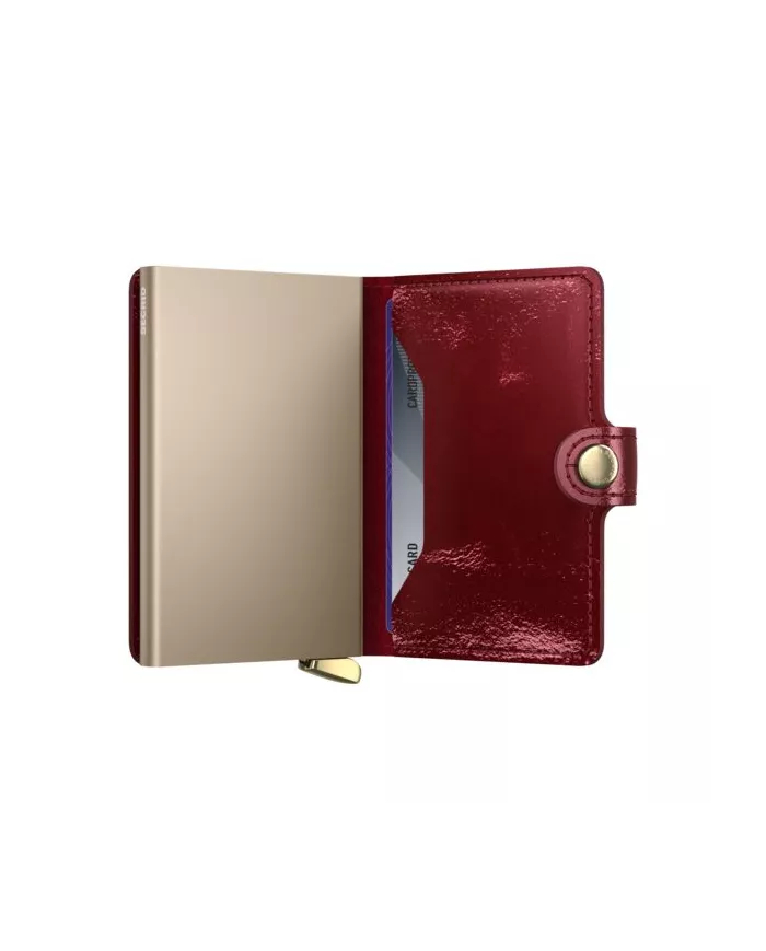 Secrid - Porte-cartes de crédit en cuir Naplak Premium+ Red