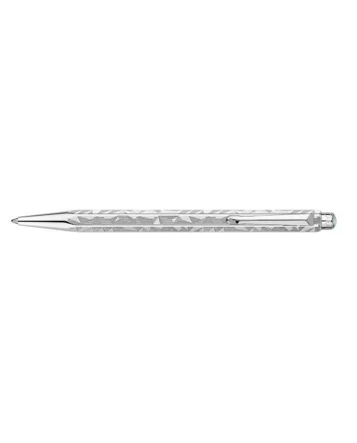 Set ECRIDOR ALPINE FROST Stylo Bille Platiné et Étui en Cuir – Édition Spéciale