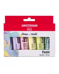 Set Art Creation acrylique PASTEL 6x12ml