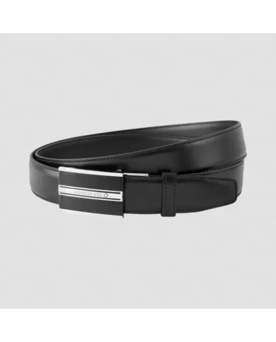 Ceinture Plaque Montblanc 30 mm avec Mécanisme Coulissant en Cuir
