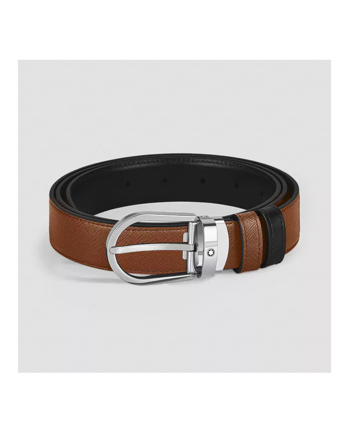 Ceinture Réversible Horseshoe 30 mm en Cuir Sartorial