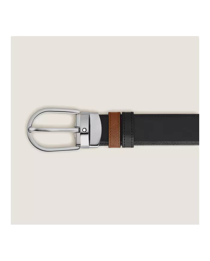 Ceinture Réversible Horseshoe 30 mm en Cuir Sartorial