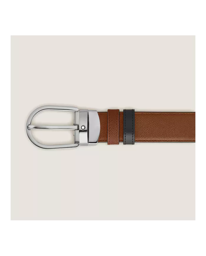 Ceinture Réversible Horseshoe 30 mm en Cuir Sartorial