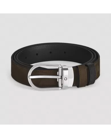 Ceinture Réversible Horseshoe 30 mm en Suede