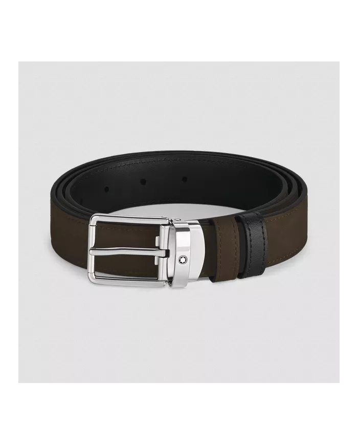 Ceinture réversible à boucle Everyday de 30 mm en cuir marron/noir