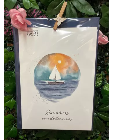 Carte A4 - Sincères condoléances