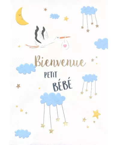 Carte A4 Bienvenue petit bébé