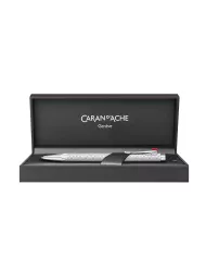 Stylo-bille Ecridor Damier platine