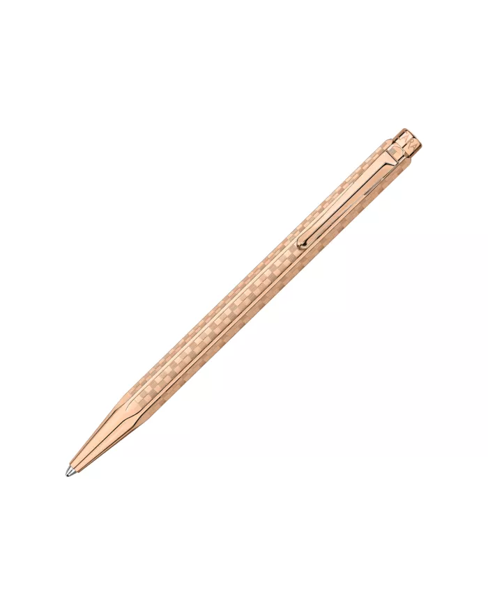 Stylo-bille Ecridor Damier doré rose