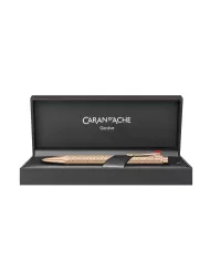 Stylo-bille Ecridor Damier doré rose