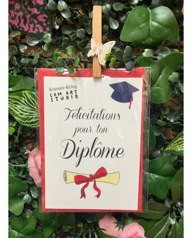 Carte A6 - Félicitations pour ton Diplôme