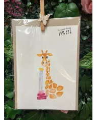 Carte A5 - Giraffe - Anniversaire