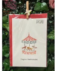 Carte A5 - Carrousel - Anniversaire