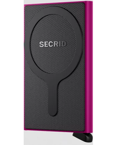 Secrid - Porte-cartes de crédit en aluminium Magsafe Fuchsia