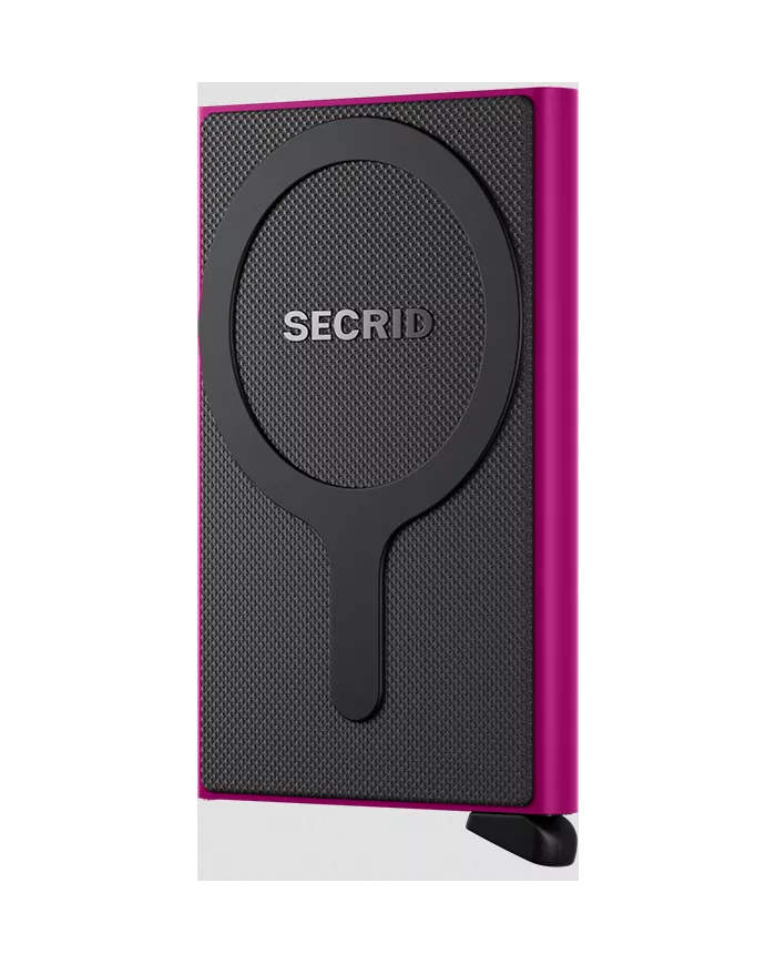 Secrid - Porte-cartes de crédit en aluminium Magsafe Fuchsia