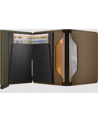 Secrid - Porte-cartes de crédit en cuir Slim Matte Satin Bronze