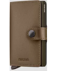 Secrid - Porte-cartes de crédit en cuir Slim Matte Satin Steel