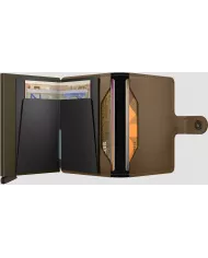 Secrid - Porte-cartes de crédit en cuir Matte Satin Bronze