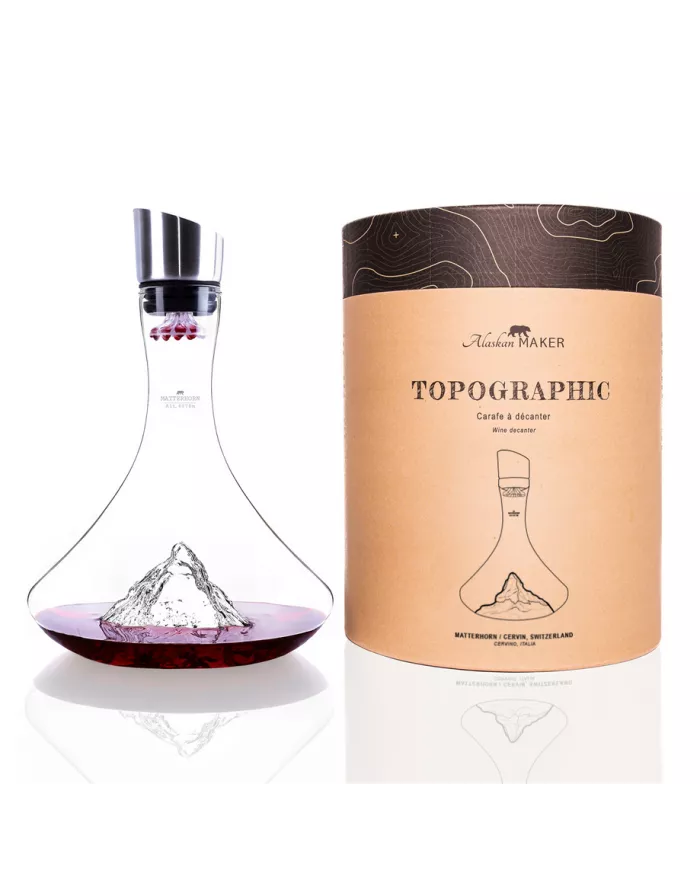 Carafe à vin Mont Matterhorn TOPOGRAPHIC