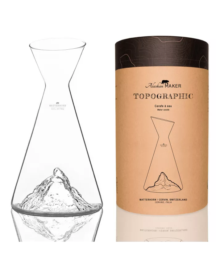 Carafe à eau Mont Matterhorn TOPOGRAPHIC
