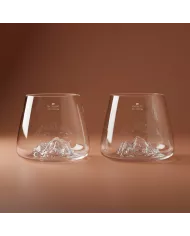 Set de 2 verres Everest & Mont Blanc TOPOGRAPHIC