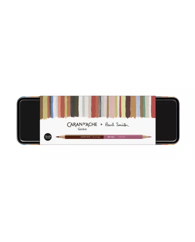Set 12 Crayons de Couleur Bicolor & 1 Pinceau Caran d'Ache + Paul Smith