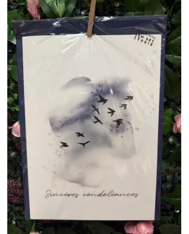 Carte A4 - Sincères condoléances