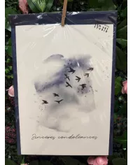 Carte A4 - Sincères condoléances