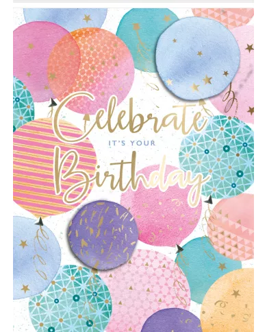 Carte A4 Celebrate Birthday