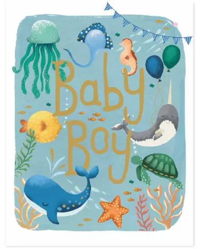 Carte A4 Baby Boy