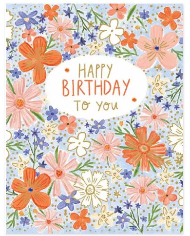 Carte A4 Happy Birthday to you
