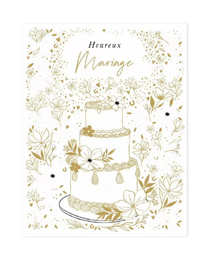 Carte A4 Heureux Mariage