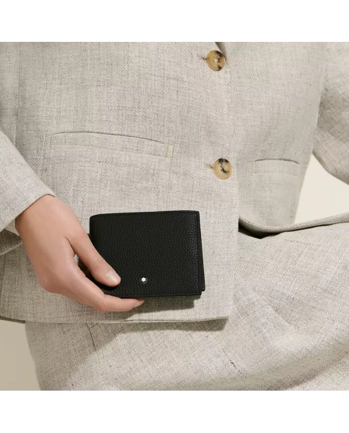 Portefeuille 4cc avec Porte-Monnaie en Cuir Grainé