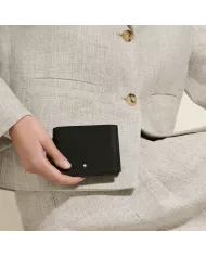 Portefeuille 4cc avec Porte-Monnaie en Cuir Grainé