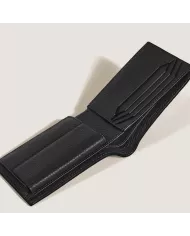 Portefeuille 4cc avec Porte-Monnaie en Cuir Grainé