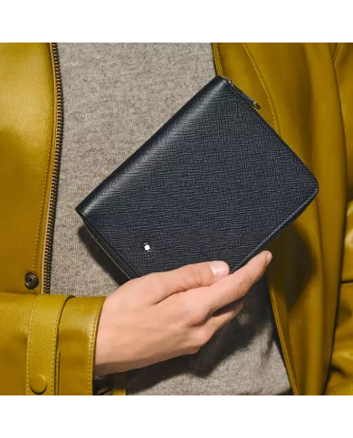 Étui pour 5 Instruments d'Écriture Zippé en Cuir Sartorial