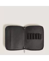 Étui pour 5 Instruments d'Écriture Zippé en Cuir Sartorial