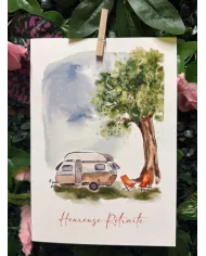 Carte A5 - Caravane - Retraite