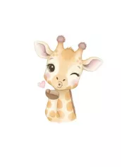 Carte A6 - Girafe bisous