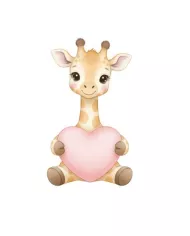 Carte A6 - Girafe bisous