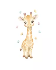 Carte A6 - Girafe et papillons