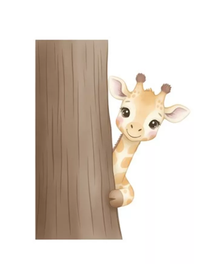 Carte A6 - Girafe coucou